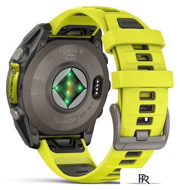 Умные часы Garmin Fenix 8 Solar, Sapphire 47мм (титановый серый с желтым ремешком) - Изображение №10 — Интернет-магазин ПроЗаказ