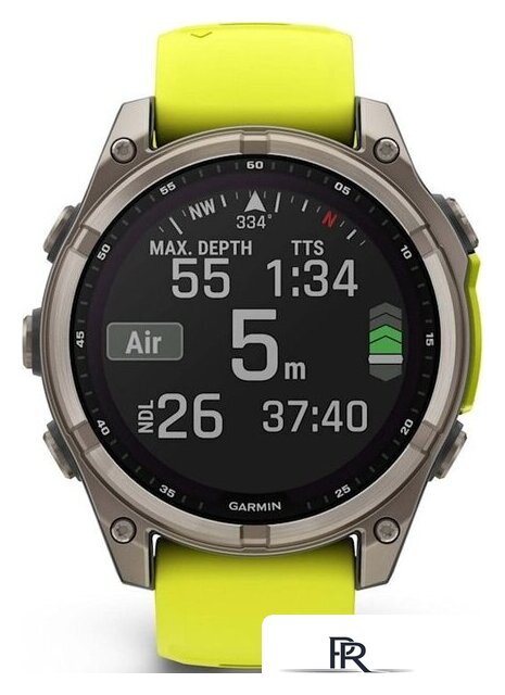Умные часы Garmin Fenix 8 Solar, Sapphire 47мм (титановый серый с желтым ремешком) - Изображение №7 — Интернет-магазин ПроЗаказ