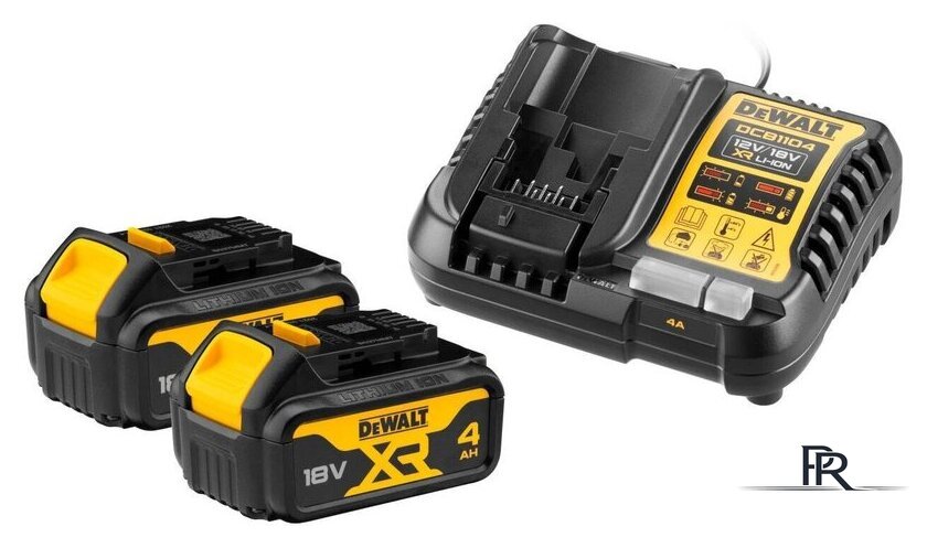 Аккумулятор с зарядным устройством DeWalt DCB1104M2 (18В/2x4 Ач) - Изображение №1 — Интернет-магазин ПроЗаказ