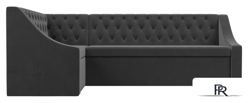 Угловой диван Лига диванов Мерлин левый 109428L (велюр, серый) - Изображение №2 — Интернет-магазин ПроЗаказ