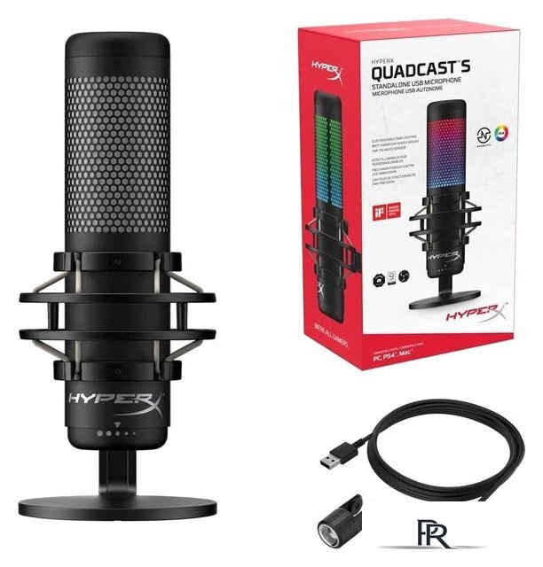 Проводной микрофон HyperX QuadCast S (черный) - Изображение №7 — Интернет-магазин ПроЗаказ