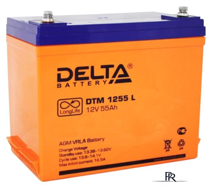 Аккумулятор для ИБП Delta DTM 1255 L (12В/55 А·ч) - Изображение №1 — Интернет-магазин ПроЗаказ