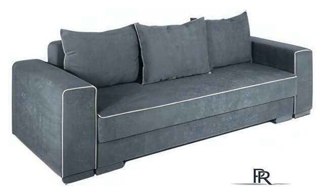 Диван Krones Цезарь 4 (велюр, графит/молочный) - Изображение №1 — Интернет-магазин ПроЗаказ