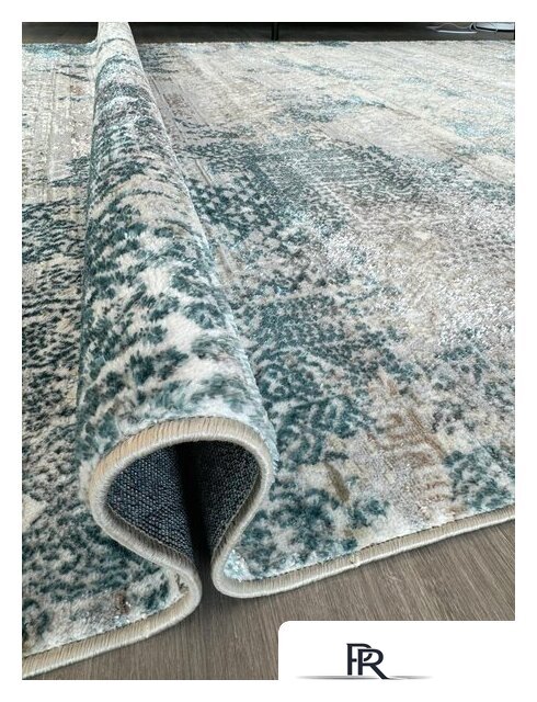 Ковер для жилой комнаты Radjab Carpet Бьянка прямоугольник D057A 7615RK-b 2x2.9 (cream shirink/blue fdy) - Изображение №2 — Интернет-магазин ПроЗаказ