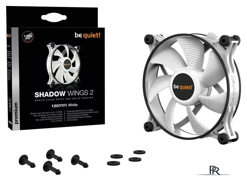 Вентилятор для корпуса be quiet! Shadow Wings 2 120mm White BL088 - Изображение №5 — Интернет-магазин ПроЗаказ