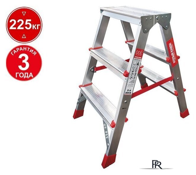 Лестница-стремянка Новая высота NV 312 двухсторонняя профессиональная 2x3 ступеней - Изображение №1 — Интернет-магазин ПроЗаказ