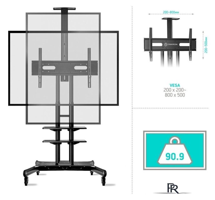 Стойка для телевизора Onkron TS1881 (черный) - Изображение №7 — Интернет-магазин ПроЗаказ