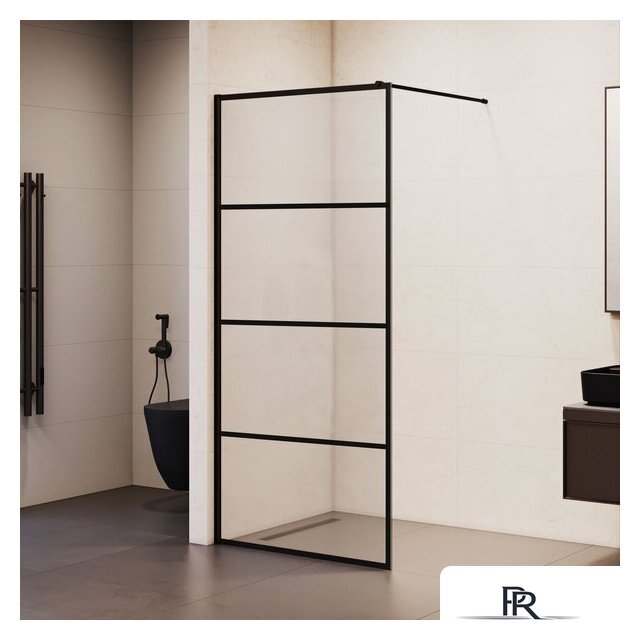 Душевая стенка RGW WA-019B 351001970-84 (черный/прозрачное стекло) - Изображение №2 — Интернет-магазин ПроЗаказ