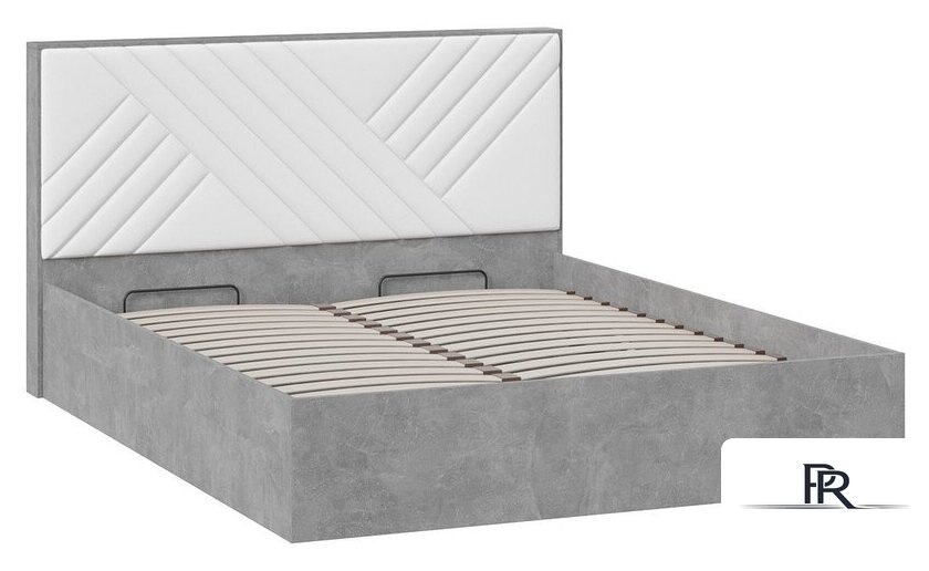 Кровать Трия Хилтон универсальная тип 1 с ПМ 160x200 (ателье светлый/белый) - Изображение №2 — Интернет-магазин ПроЗаказ