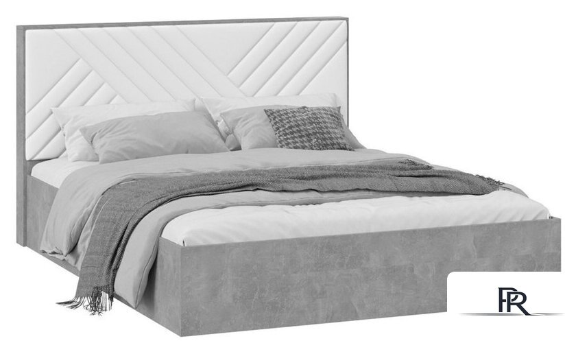 Кровать Трия Хилтон универсальная тип 1 с ПМ 160x200 (ателье светлый/белый) - Изображение №1 — Интернет-магазин ПроЗаказ