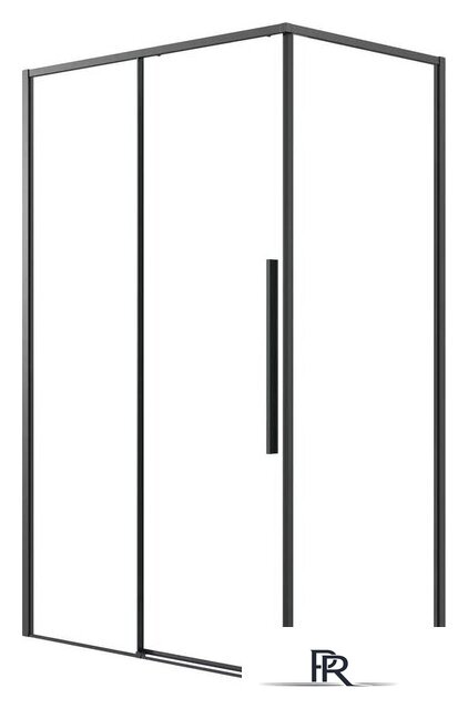 Душевая стенка Grossman Galaxy 80x195 200.K33.01.80.21.00 (черный матовый/стекло прозрачное) - Изображение №5 — Интернет-магазин ПроЗаказ