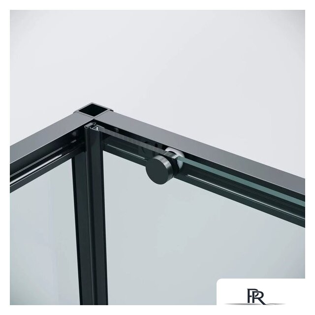 Душевая стенка Grossman Galaxy 80x195 200.K33.01.80.21.00 (черный матовый/стекло прозрачное) - Изображение №3 — Интернет-магазин ПроЗаказ