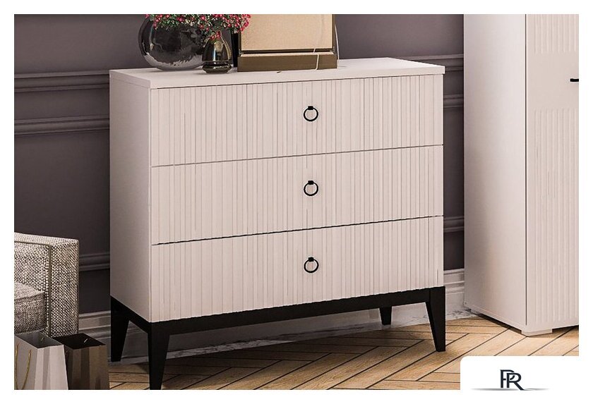 Комод Ангстрем Хилтон спальня ХТ-102.01 (Д) исп.26 (Д1, белый премиум) - Изображение №2 — Интернет-магазин ПроЗаказ
