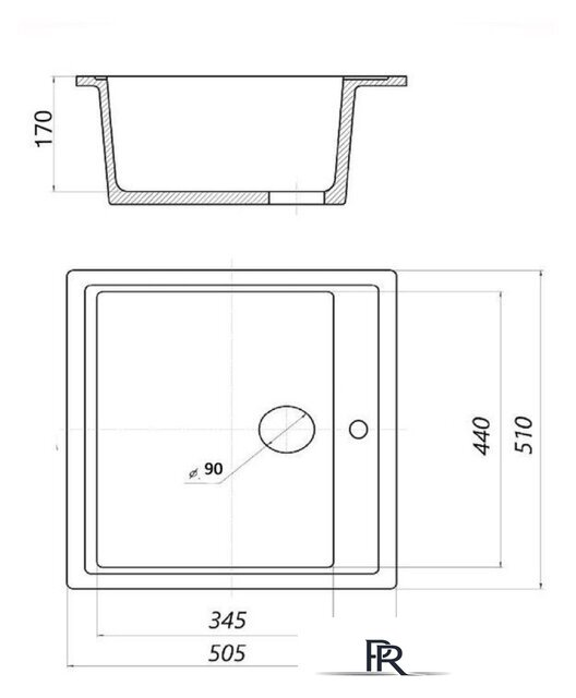 Кухонная мойка Wisent 510-28W (с сифоном GER013) - Изображение №6 — Интернет-магазин ПроЗаказ
