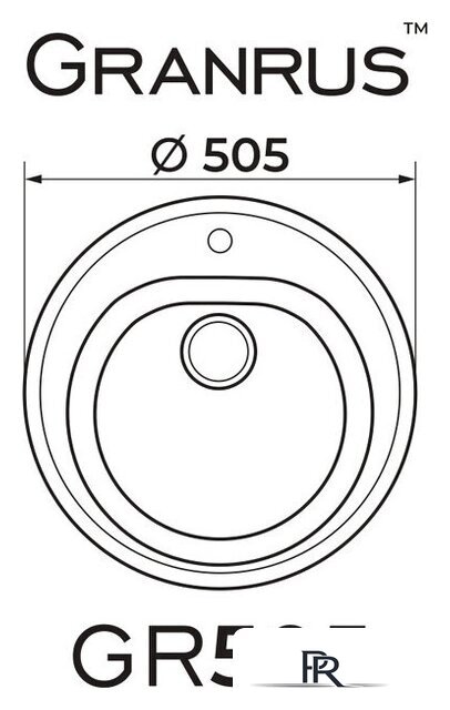 Кухонная мойка Granrus GR-505 (песочный) - Изображение №2 — Интернет-магазин ПроЗаказ
