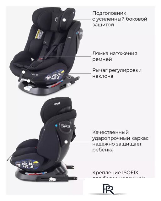 Детское автокресло Rant Nitro Isofix UB619 (черный) - Изображение №9 — Интернет-магазин ПроЗаказ