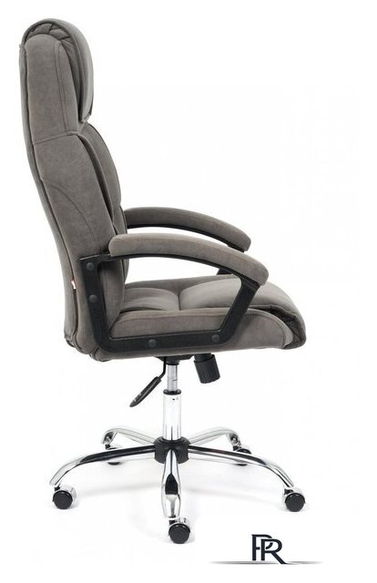 Офисное кресло TetChair Bergamo флок (хром/серый 29) - Изображение №3 — Интернет-магазин ПроЗаказ