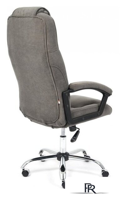 Офисное кресло TetChair Bergamo флок (хром/серый 29) - Изображение №4 — Интернет-магазин ПроЗаказ