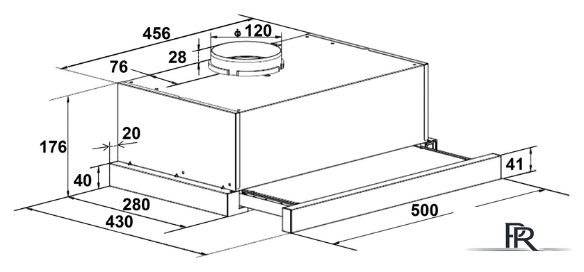 Кухонная вытяжка LEX Hubble 500 (черный) - Изображение №2 — Интернет-магазин ПроЗаказ