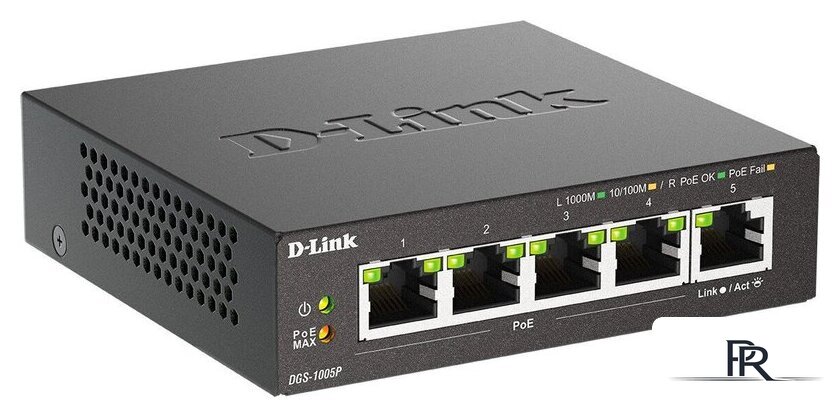 Неуправляемый коммутатор D-Link DGS-1005P/B3A - Изображение №2 — Интернет-магазин ПроЗаказ