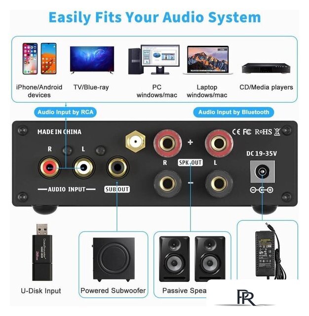 Усилитель мощности Fosi Audio BL20C (24V) - Изображение №3 — Интернет-магазин ПроЗаказ