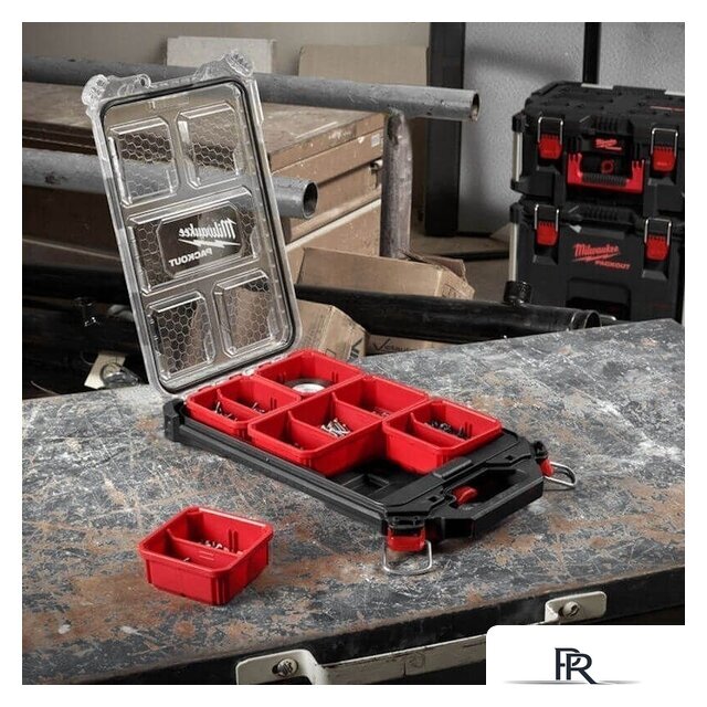 Органайзер Milwaukee Packout Compact Slim Organiser 4932471065 - Изображение №3 — Интернет-магазин ПроЗаказ