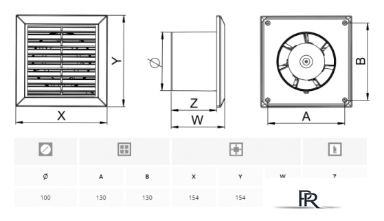 Осевой вентилятор Awenta Classic 100 WC100T - Изображение №2 — Интернет-магазин ПроЗаказ