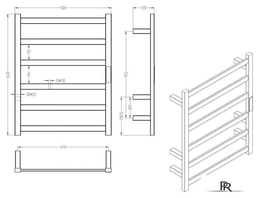 Полотенцесушитель Roxen Plaza 11040-5063GM - Изображение №9 — Интернет-магазин ПроЗаказ