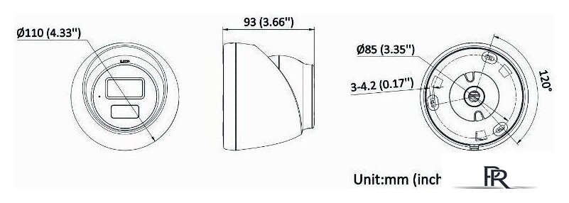 IP-камера Hikvision DS-2CD1363G2-LIU (2.8 мм) - Изображение №4 — Интернет-магазин ПроЗаказ