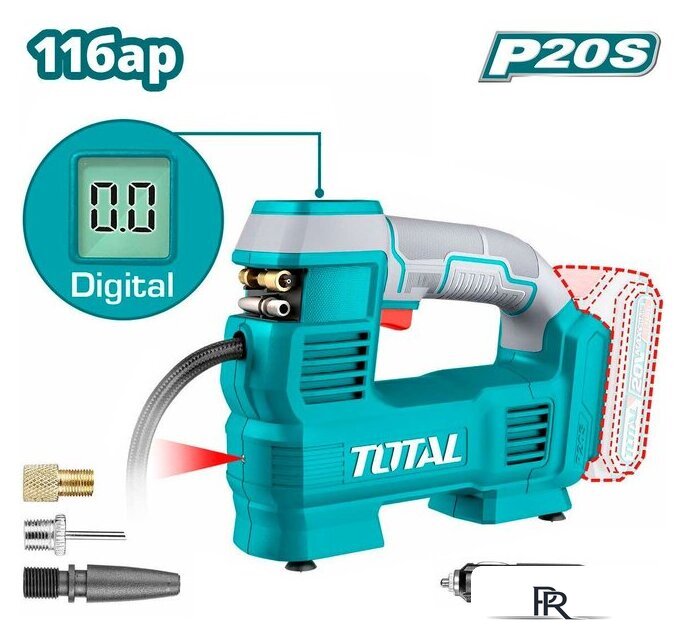 Автомобильный компрессор Total TACLI2012 (без АКБ) - Изображение №1 — Интернет-магазин ПроЗаказ