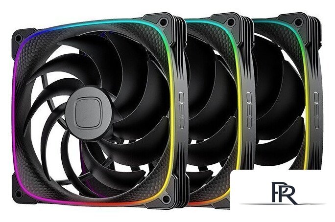 Комплект вентиляторов для корпуса Geometric Future Squama 2503-14 Triple Pack (черный) - Изображение №1 — Интернет-магазин ПроЗаказ