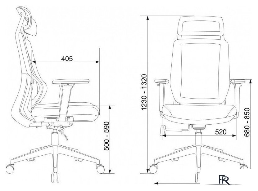 Офисное кресло Бюрократ MC-G411N-H (серый) - Изображение №14 — Интернет-магазин ПроЗаказ