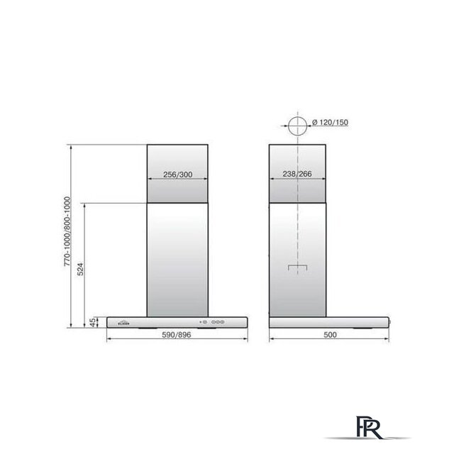 Кухонная вытяжка Elikor Квадра 60П-650-К3Д 210265 (антрацит) - Изображение №2 — Интернет-магазин ПроЗаказ