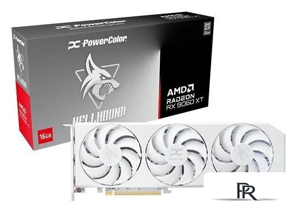 Видеокарта PowerColor Hellhound Spectral White AMD Radeon RX 9060 XT 16GB GDDR6 RX9060XT 16G-L/OC/WHITE - Изображение №7 — Интернет-магазин ПроЗаказ