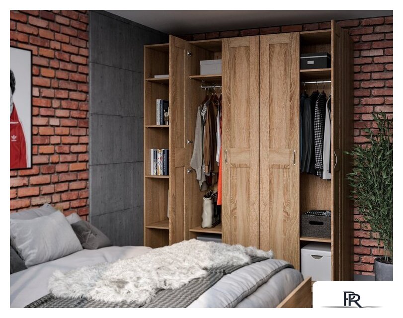 Шкаф распашной Mio Tesoro Макс 2 двери 2.06.01.030.3 (дуб сонома) - Изображение №5 — Интернет-магазин ПроЗаказ