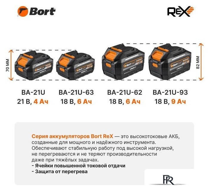 Аккумулятор Bort BA-21U-93 93418989 (18В/9 Ah) - Изображение №6 — Интернет-магазин ПроЗаказ