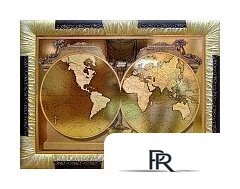 Картина Декарт Старинная карта золото 8Л0374 (в раме) - Изображение №1 — Интернет-магазин ПроЗаказ