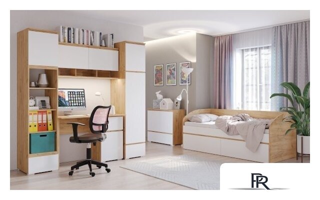 Антресоль Памир Гретта 1200 (крафт золотой/белый) - Изображение №4 — Интернет-магазин ПроЗаказ