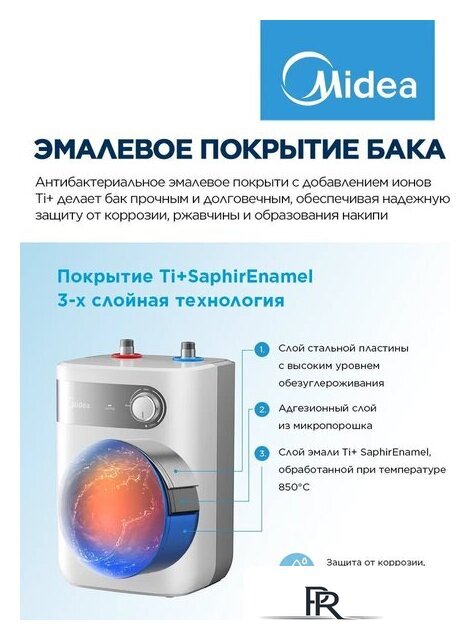 Накопительный электрический водонагреватель под мойку Midea MWH05-15SMU - Изображение №7 — Интернет-магазин ПроЗаказ