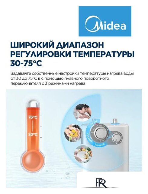 Накопительный электрический водонагреватель под мойку Midea MWH05-15SMU - Изображение №6 — Интернет-магазин ПроЗаказ