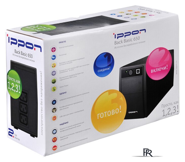 Источник бесперебойного питания IPPON Back Basic 650 - Изображение №9 — Интернет-магазин ПроЗаказ