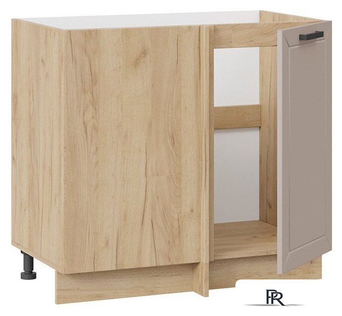 Шкаф напольный Трия Лорас 1Н9У (дуб крафт золотой/холст латте) - Изображение №2 — Интернет-магазин ПроЗаказ