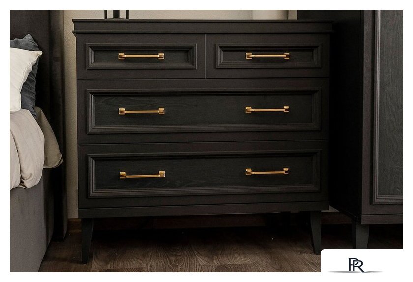 Комод Ангстрем Орландо спальня ОР-100.02 исп.2 (серый уголь) - Изображение №4 — Интернет-магазин ПроЗаказ