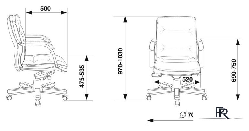 Офисное кресло Бюрократ T-9927WALNUT-LOW (черный) - Изображение №5 — Интернет-магазин ПроЗаказ