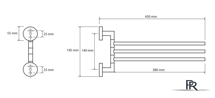 Держатель для полотенца Bemeta Omega 104204112 - Изображение №2 — Интернет-магазин ПроЗаказ