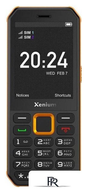 Кнопочный телефон Xenium X300 (оранжевый/черный) - Изображение №2 — Интернет-магазин ПроЗаказ