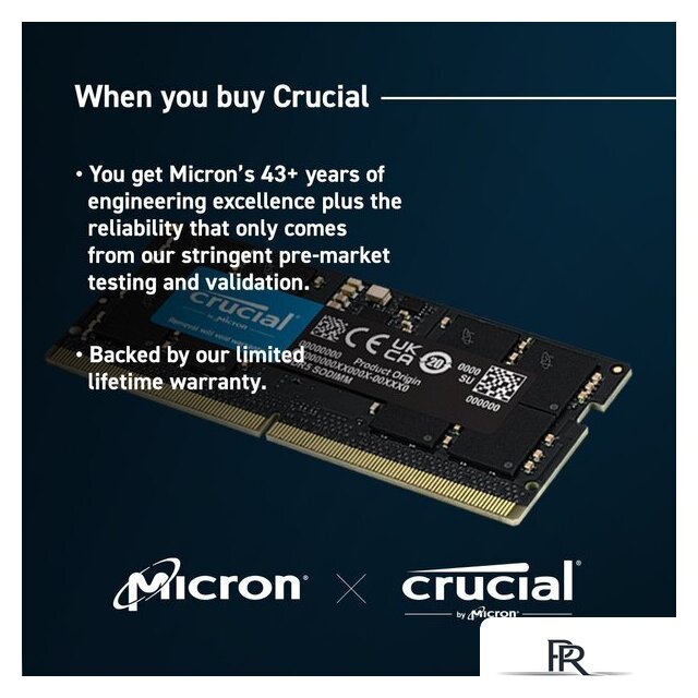 Оперативная память Crucial 32ГБ DDR5 SODIMM 5600 МГц CT32G56C46S5 - Изображение №3 — Интернет-магазин ПроЗаказ