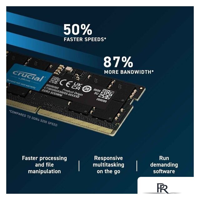 Оперативная память Crucial 32ГБ DDR5 SODIMM 5600 МГц CT32G56C46S5 - Изображение №4 — Интернет-магазин ПроЗаказ