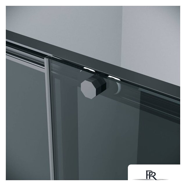 Душевой уголок Grossman Style 100x100x195 120.K33.05.1010.21.10 (черный матовый/стекло тонированное) - Изображение №4 — Интернет-магазин ПроЗаказ