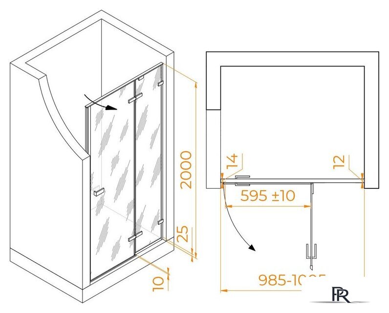 Душевая дверь RGW SV-004B 353200410-14 - Изображение №4 — Интернет-магазин ПроЗаказ